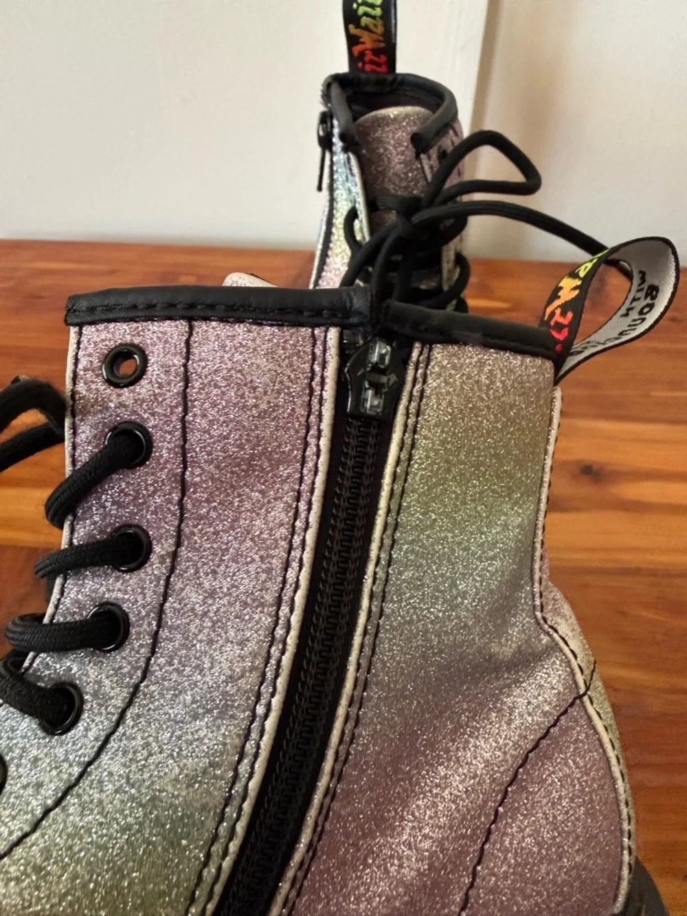 Dr. Martens 1460 Pastel Glitter Junior Boots
